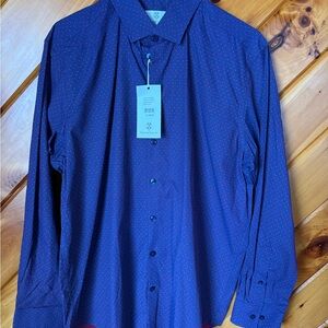 Christian Lacroix Navy Blue Polka Dot Shirt